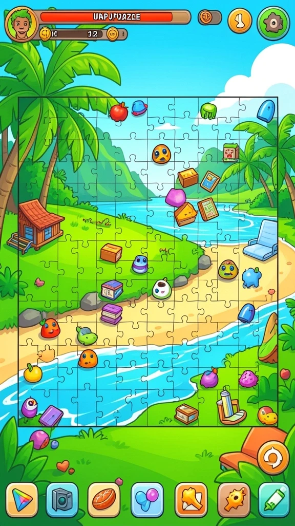 newidn - Lingkungan permainan yang kaya akan detail dan warna.
